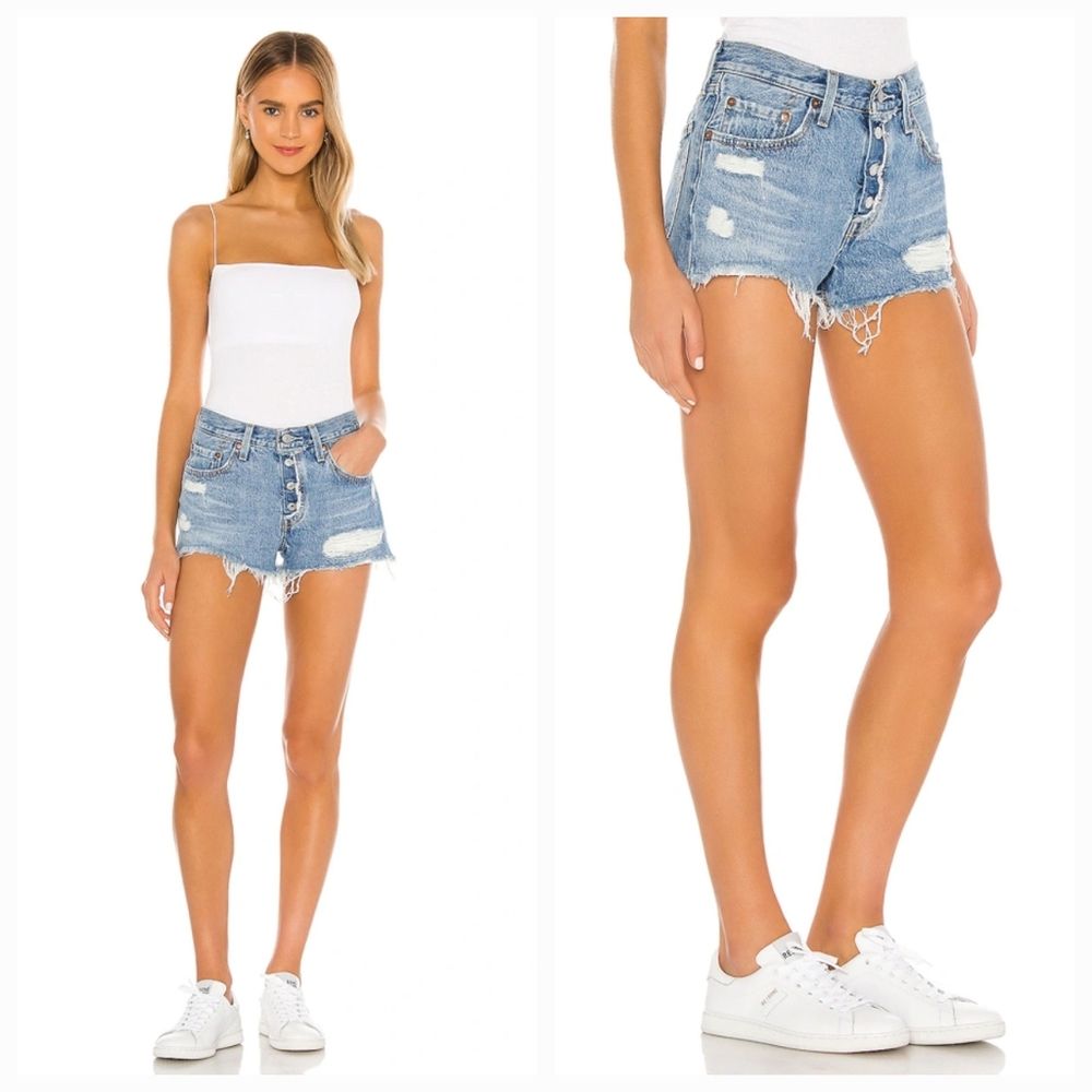 LEVI'S 501 Original Short in Luxor Rain Size 24 NWT